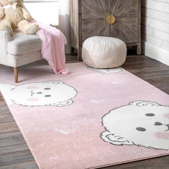 5' x 8' Blushing Bears Nursery Rug secondary image