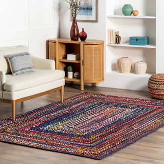 Bohemian Chindi Braided Rug secondary image