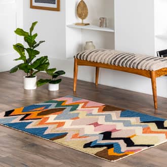 Striped Chevron Rug secondary image
