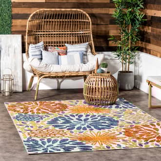 9' x 12' Floral Fireworks Indoor/Outdoor Rug secondary image