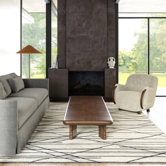 5' x 8' Pick-Up-Sticks Washable Wool Rug secondary image