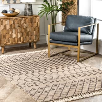 Wool Modern Trellis Rug secondary image