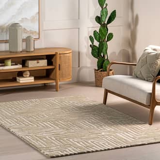 Tawny Geometric Wool Rug secondary image