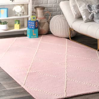 Dotted Diamond Trellis Nursery Rug secondary image