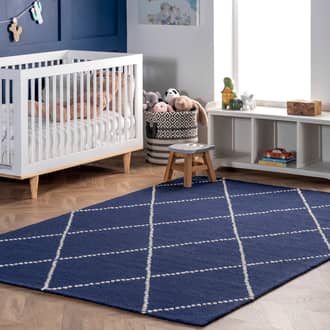 Dotted Diamond Trellis Nursery Rug secondary image