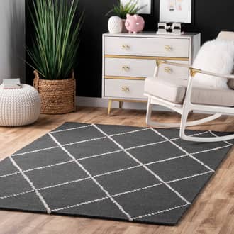 Dotted Diamond Trellis Nursery Rug secondary image