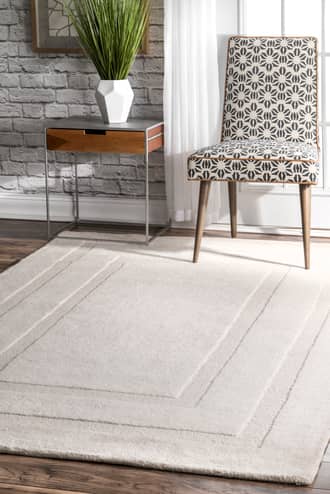 Double Border Solid Rug secondary image