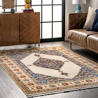 Floral Cardinal Medallion Rug secondary image