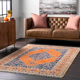 Floral Cardinal Medallion Rug secondary image