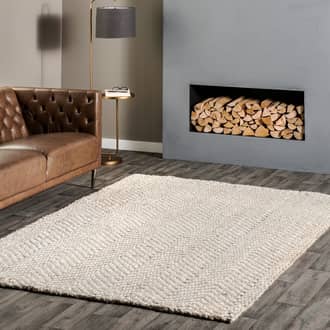 Jute Wavy Chevron Rug secondary image