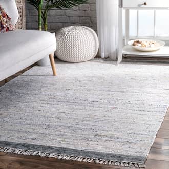 Solid Chindi Tassel Rug secondary image