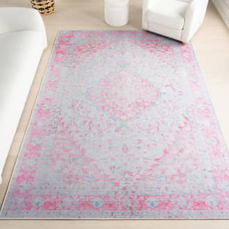 7' 10" x 10' Washable Medallion Flatweave Rug secondary image