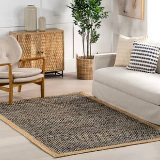 Tressa Jute and Leather Basketweave Rug secondary image