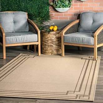 Modern Bordered Indoor/Outdoor Rug secondary image