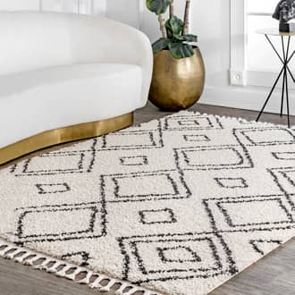 Diamond Trellis Tassel Rug secondary image