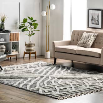 Aubree Textured Paneled Rug secondary image