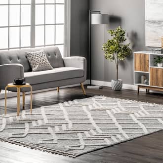 Amber Trellis Textured Rug secondary image