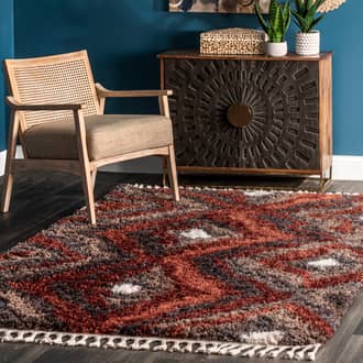 Iris Trellis Shag with Tassel Rug secondary image