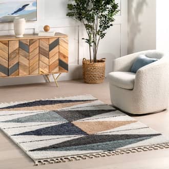 Alexia Diamond Tasseled Rug secondary image