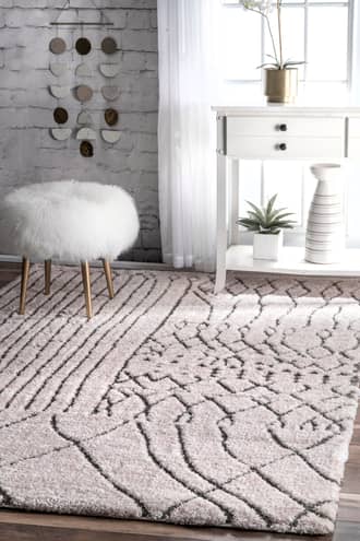 Grooved Zen Garden Moroccan Rug secondary image