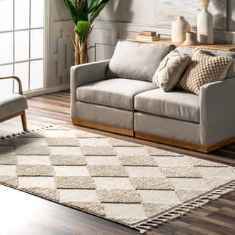 Aylin Diamond Tasseled Rug secondary image