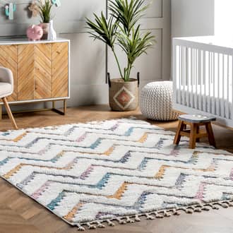 Carved Chevron Shag Rug secondary image