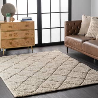 Classic Moroccan Trellis Shag Rug secondary image