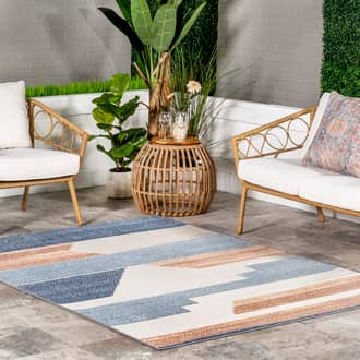 Gillian Geometric Lined Indoor/Outdoor Rug secondary image