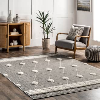 Lina Dotted Lattice Rug secondary image