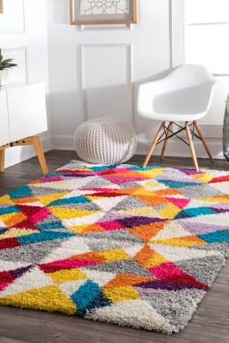Modern Mosaic Shag Rug secondary image