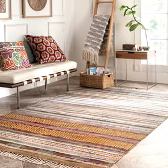 Striped Tasseled Rug secondary image
