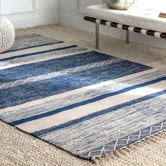 6' x 9' Shaded Striped Fringe Rug secondary image