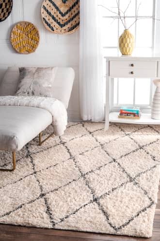 Cotton Diamond Trellis Rug secondary image