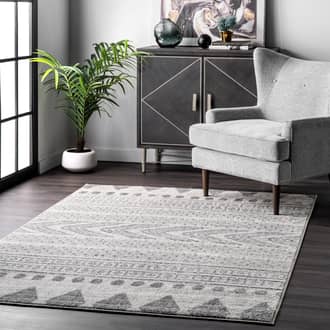 6' Geometric Banded Rug secondary image
