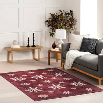 Noemi Snowflake Washable Rug secondary image