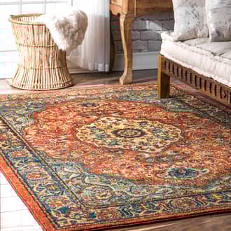 4' x 6' Double Floral Medallion Rug secondary image