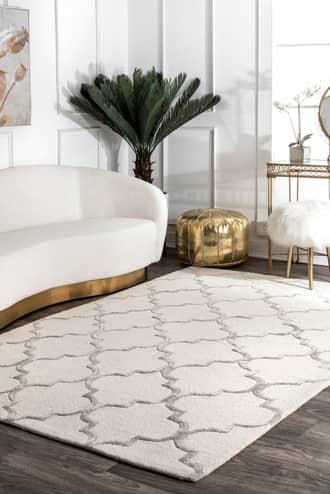 Janelle Wool Trellis Rug secondary image