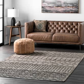 Textured Modern Trellis Rug secondary image