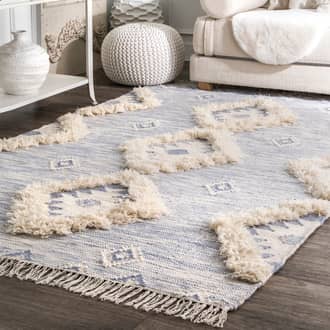 Shaggy Moroccan Lattice Fringe Rug secondary image