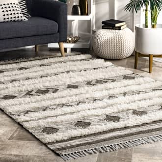 Shaggy Diamonded Stripes Rug secondary image