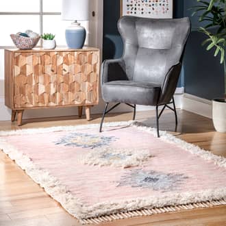 5' x 8' Shaggy Framed Aztec Rug secondary image