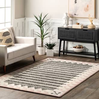 Amani Wool Banded Rug secondary image