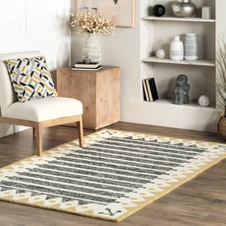 Amani Wool Banded Rug secondary image