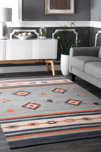 Diamond And Stripes Rug secondary image