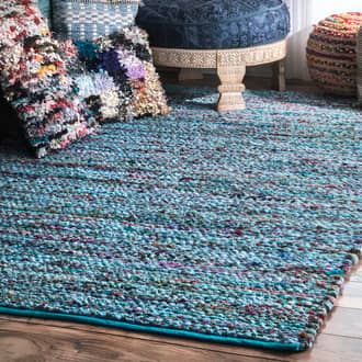 Braided Chindi Striped Rug secondary image