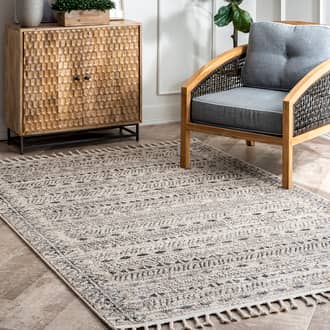 Striped Tassel Rug secondary image