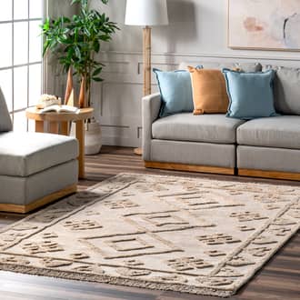 6' x 9' Rainie Monochrome Geometric Rug secondary image