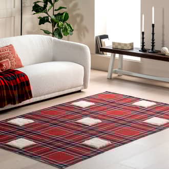 Keira Checkered Plaid Rug secondary image