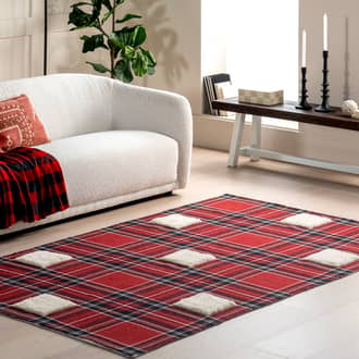 Keira Checkered Plaid Rug secondary image