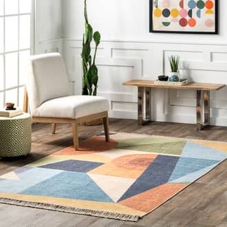 Allegra Faded Geometric Rug secondary image